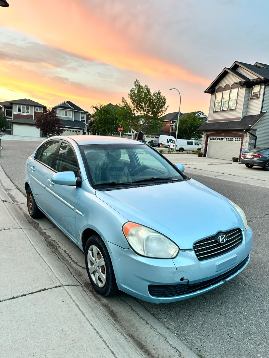 Light Blue Hyundai Accent Sedan - photo 2