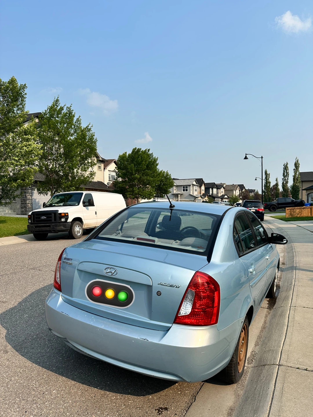 Light Blue Hyundai Accent Sedan - photo 3