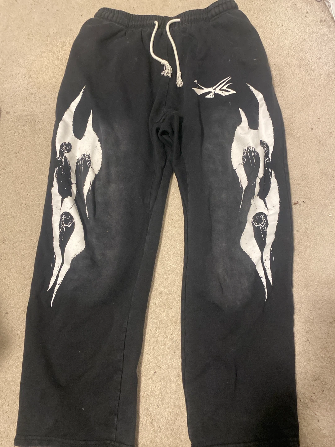Hellstar Black Sweatpants with Graphic Print Size M