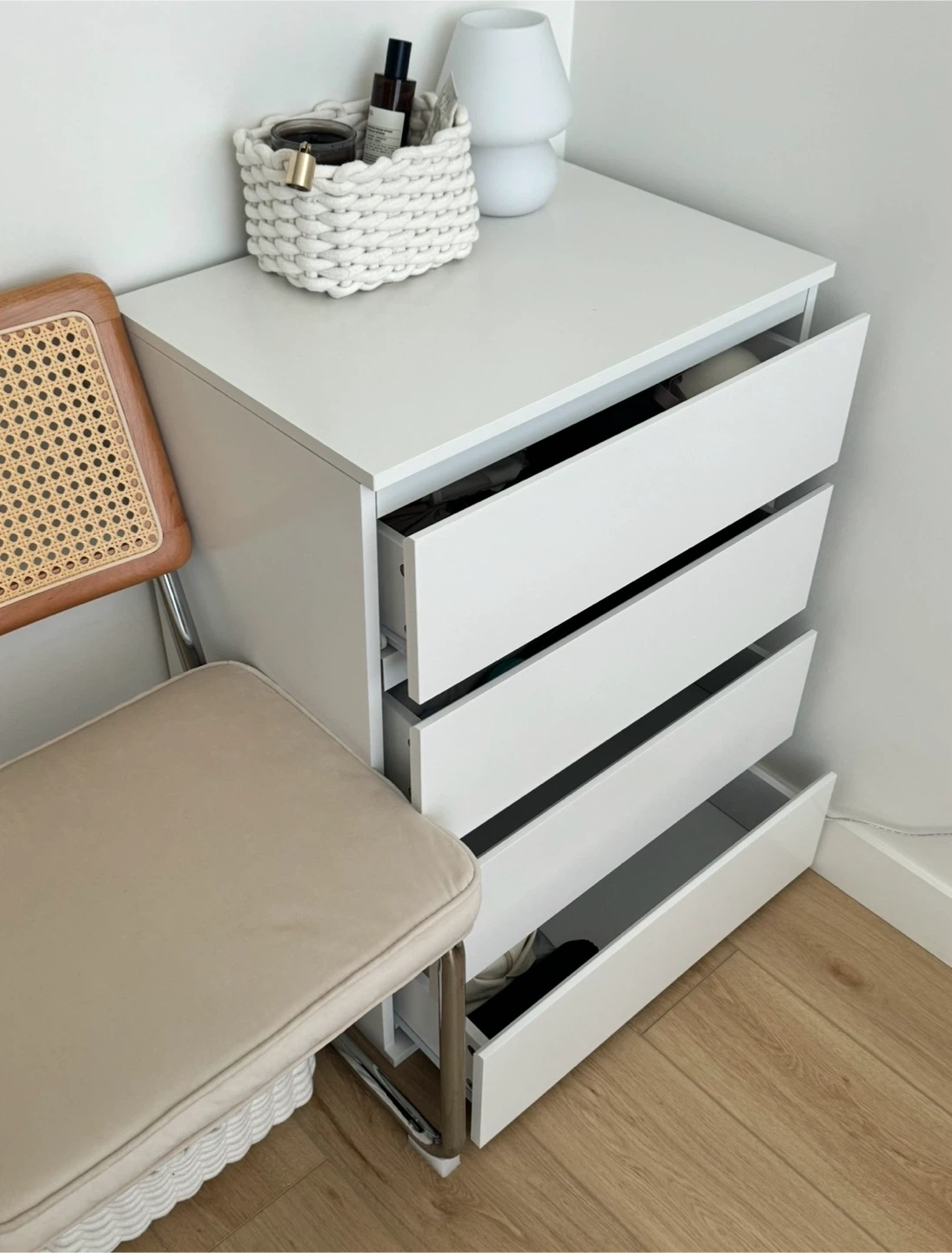 White 4-Drawer Chest