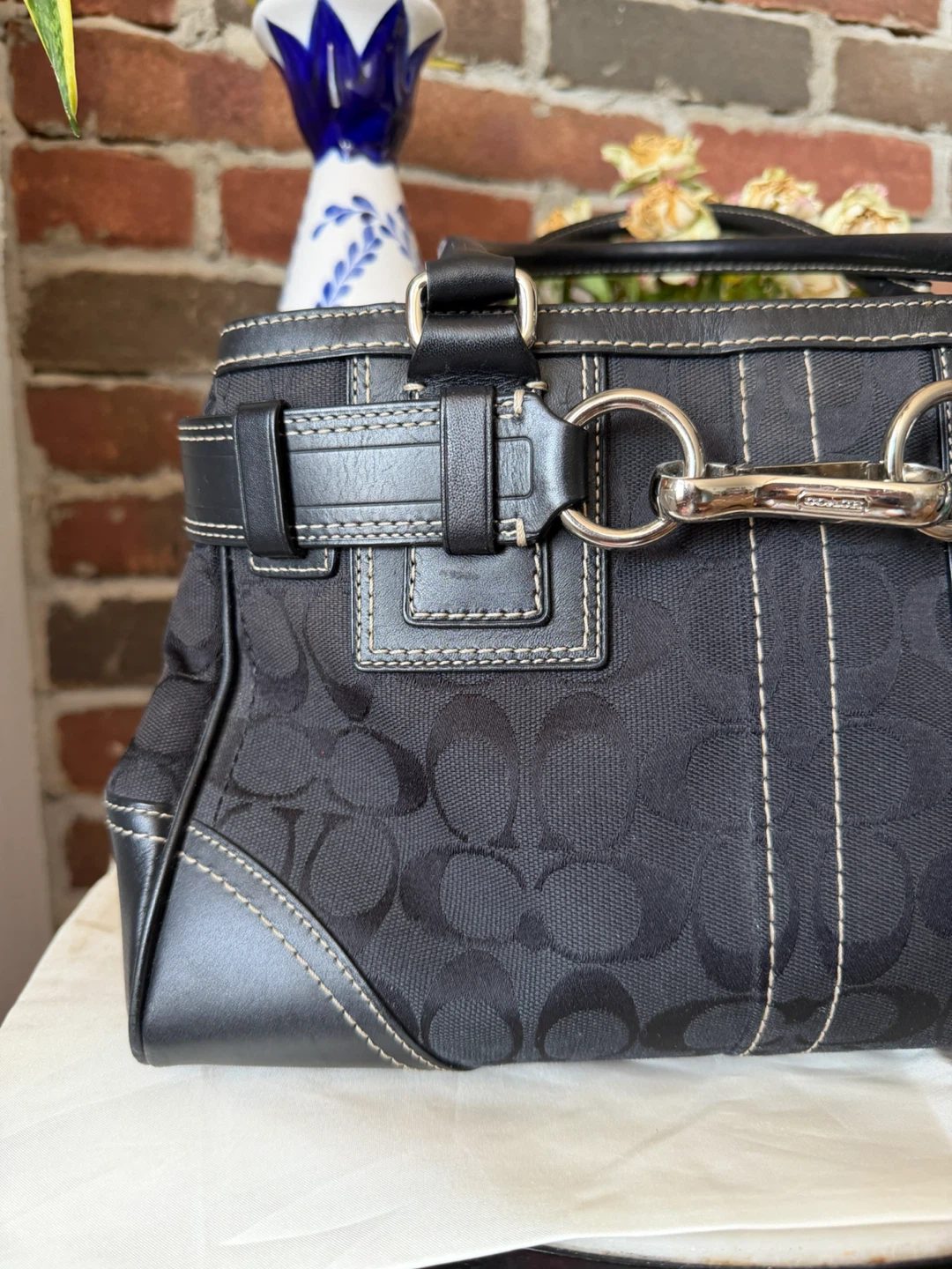 Coach Vintage Y2K Black Signature Hampton - photo 2