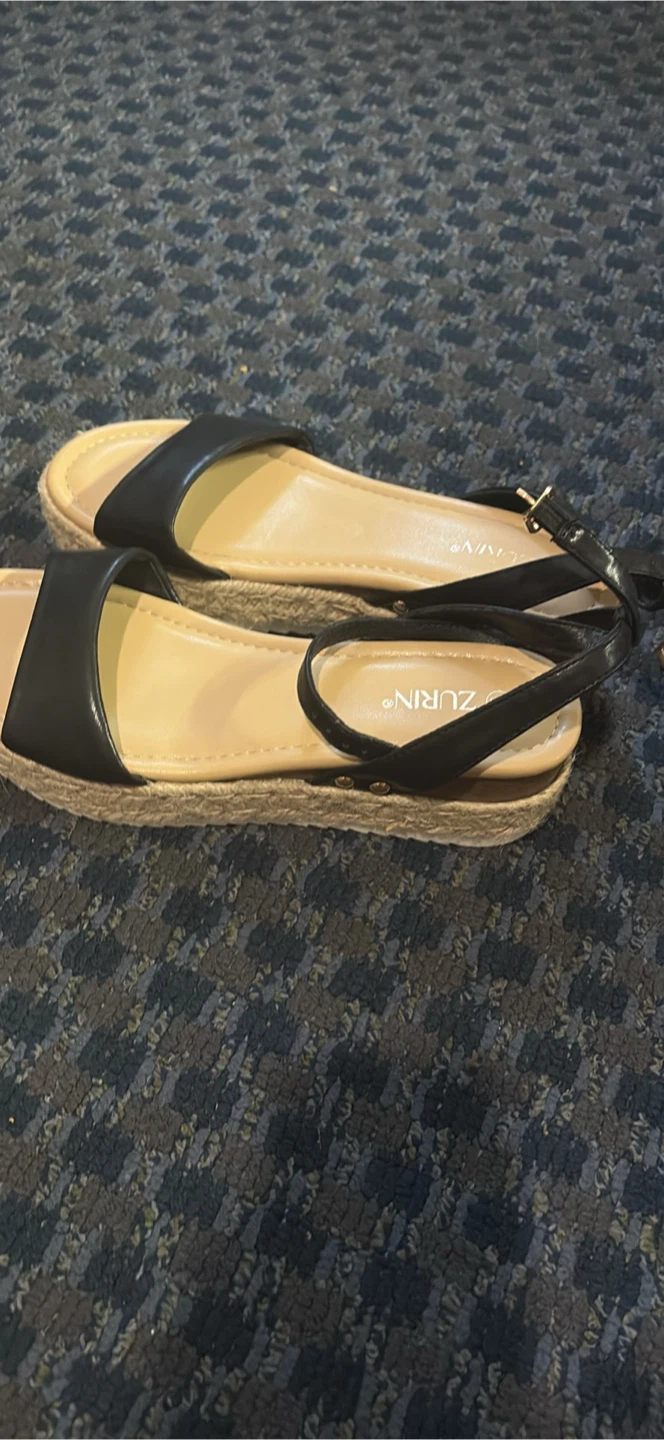 ZURIN Black Espadrille Platform Sandals - photo 3