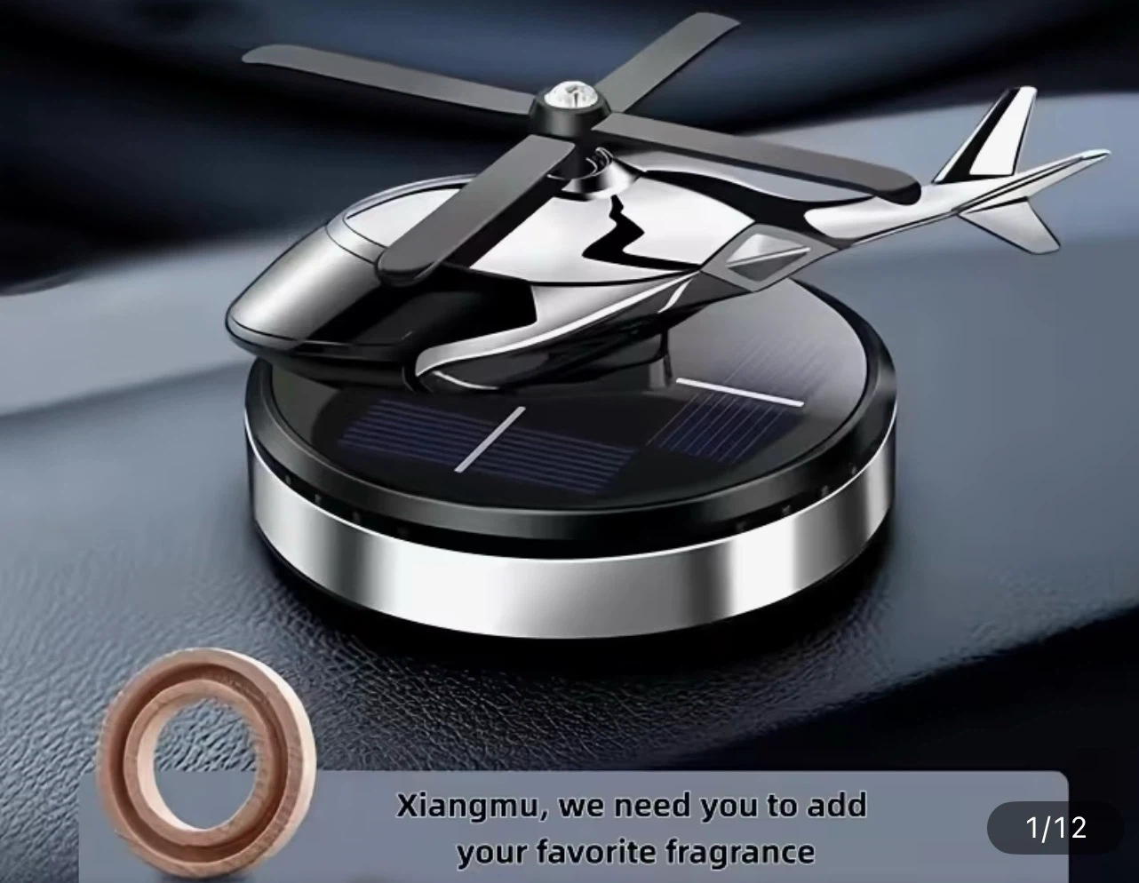 Solar Powered Helicopter Car Air Freshener - photo 2