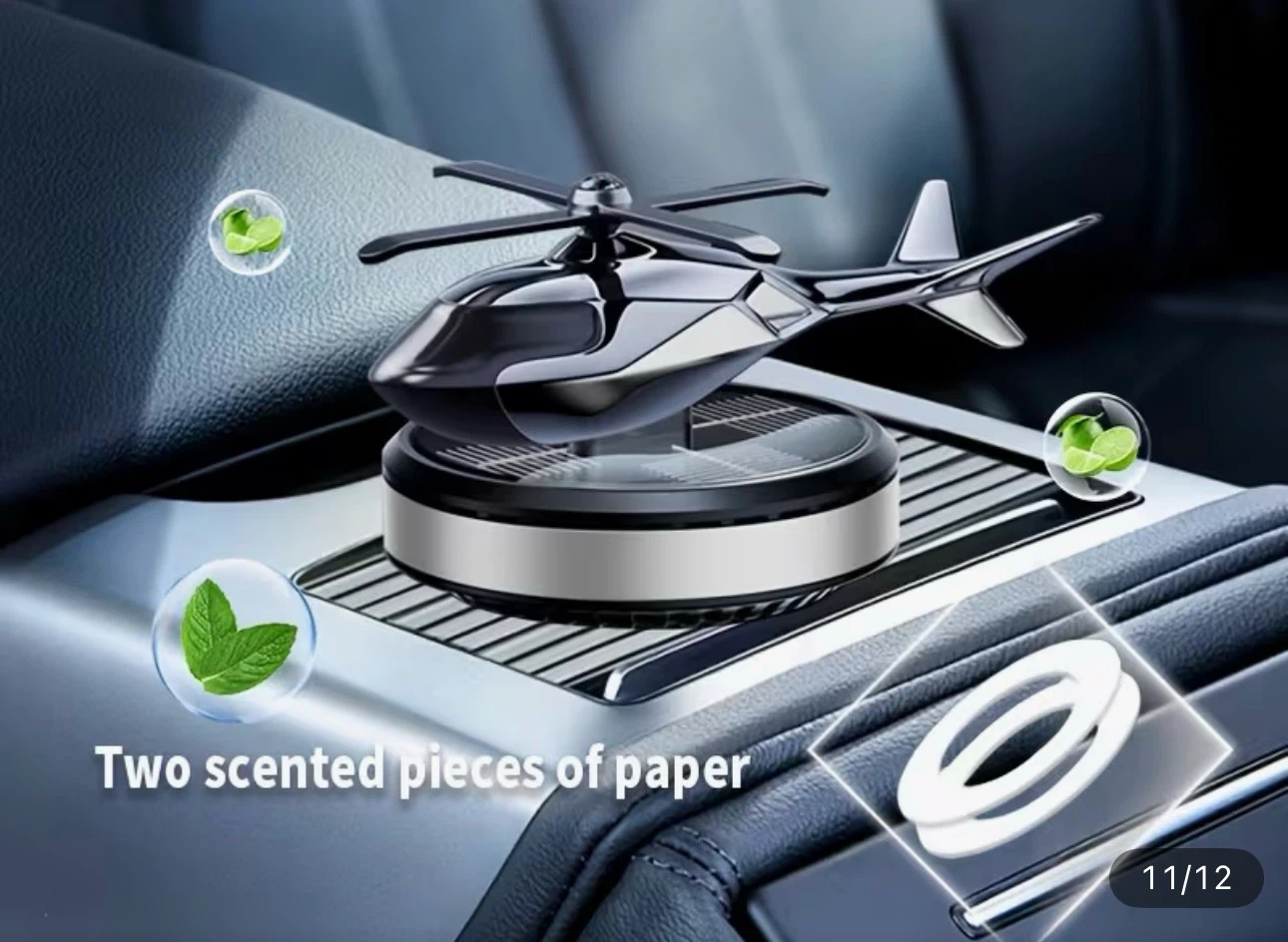 Solar Powered Helicopter Car Air Freshener - photo 3