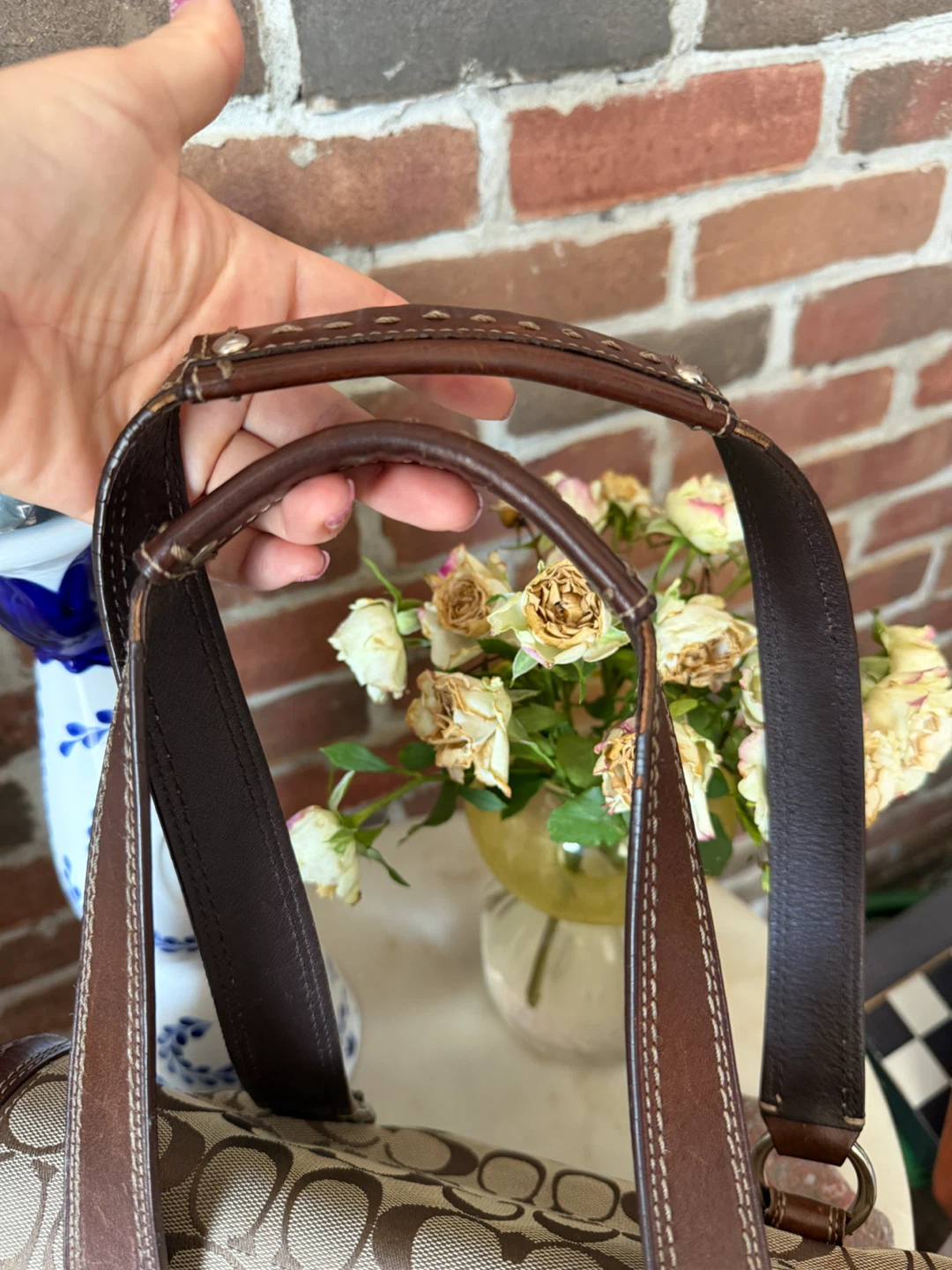 Vintage Coach Hamptons Signature Monogram Y2K Brown - photo 3
