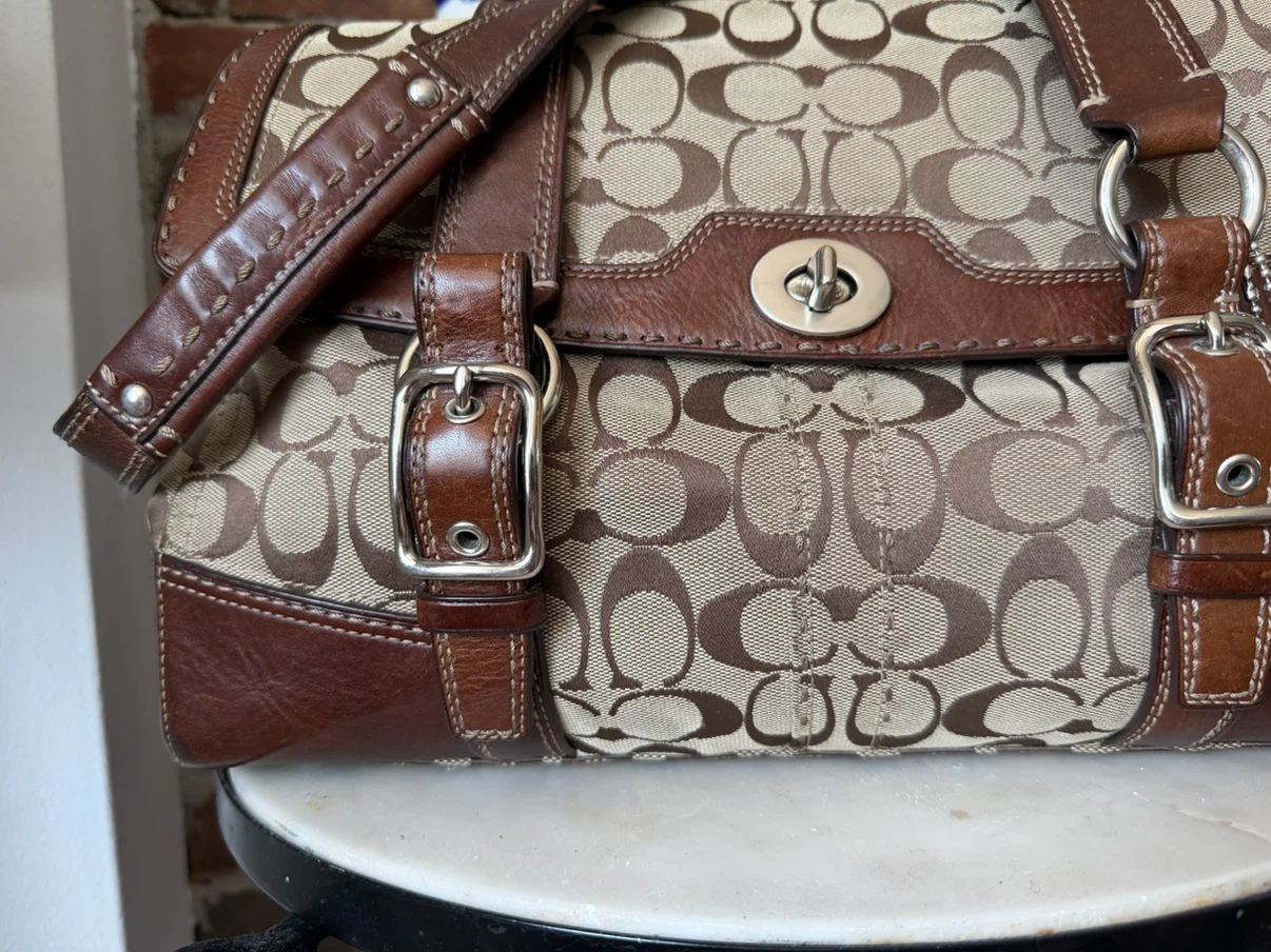 Vintage Coach Hamptons Signature Monogram Y2K Brown - photo 4
