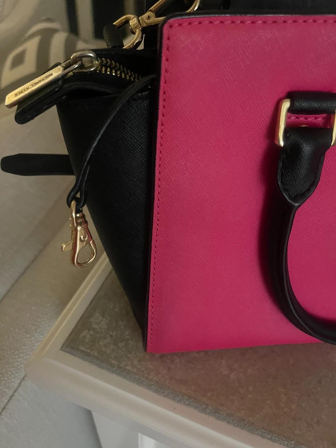 MICHAEL KORS Pink and Black Tote Bag - photo 3