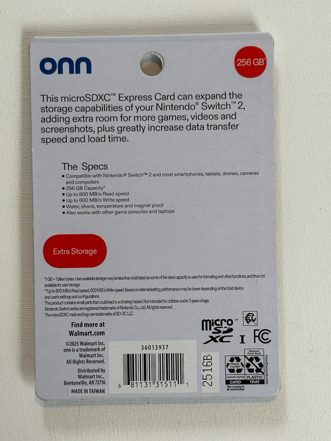 Onn. microSDXC Express Card 256 GB - photo 2
