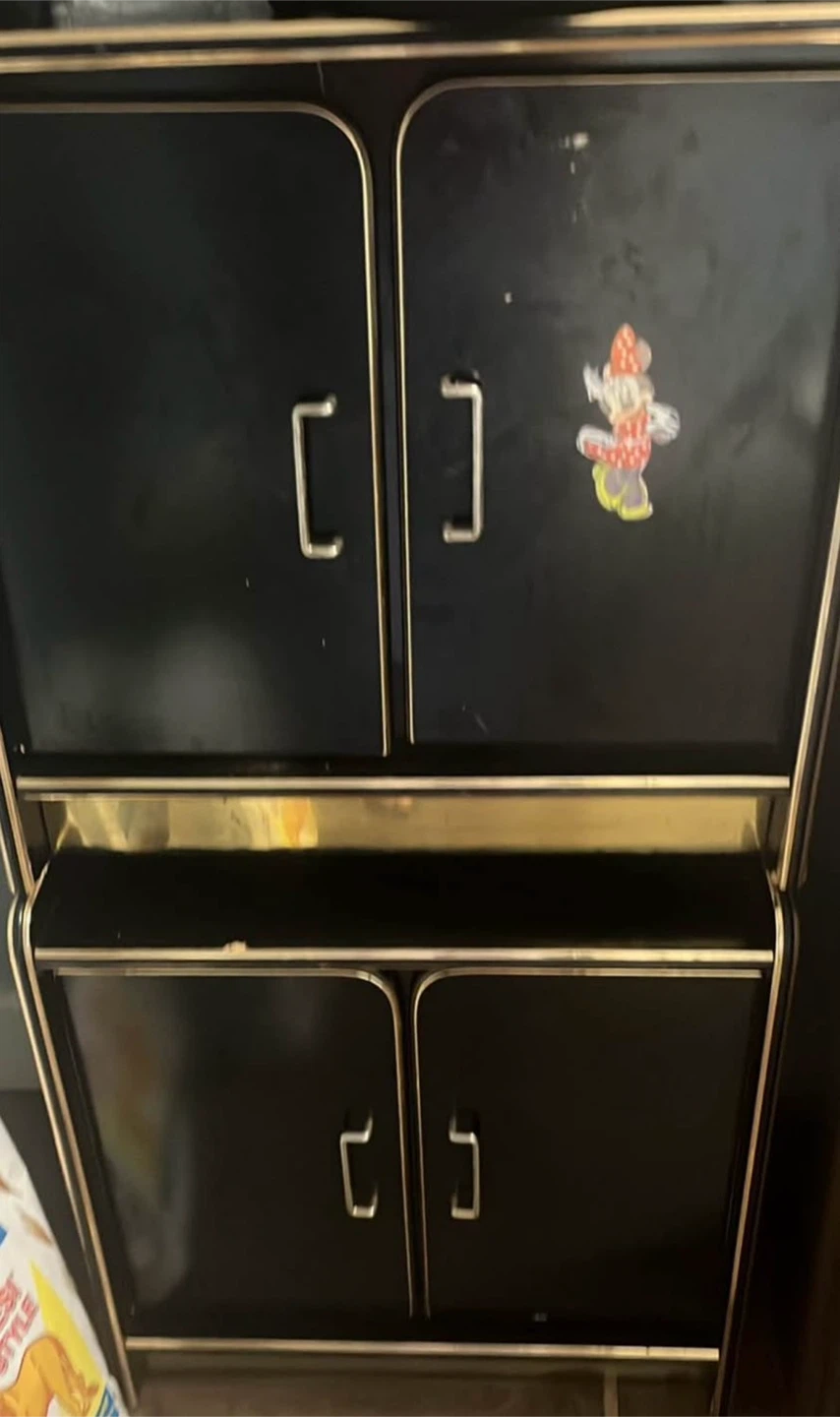 Vintage Black Storage Cabinet