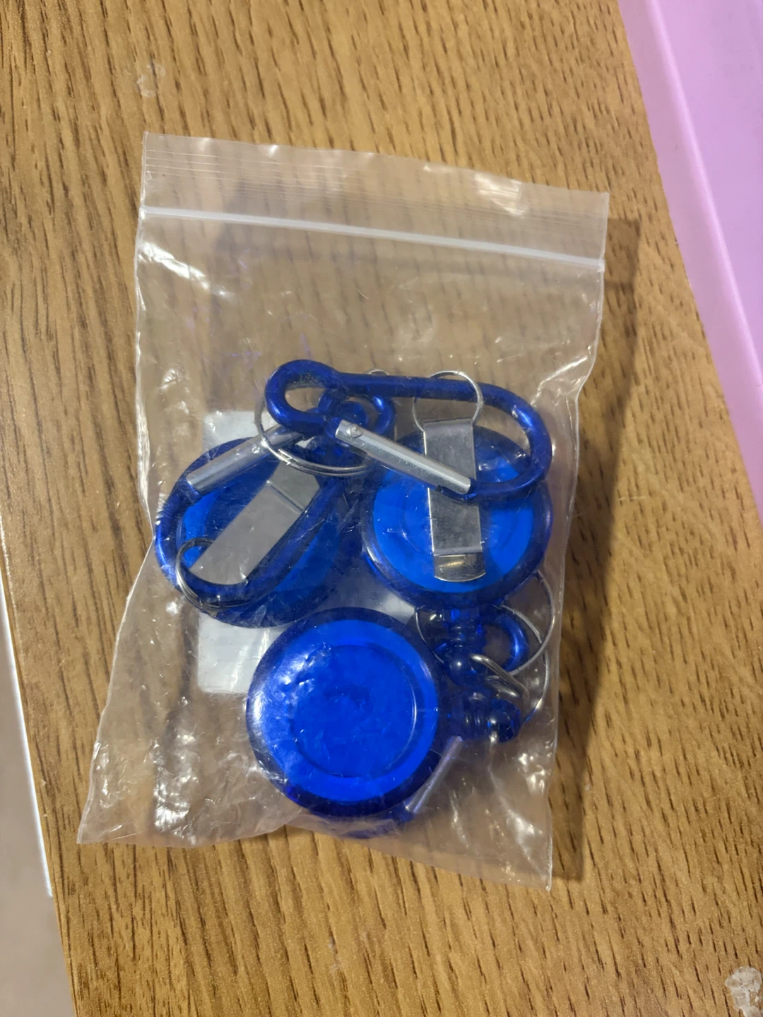 Blue Retractable Badge Reels (Set of 3)