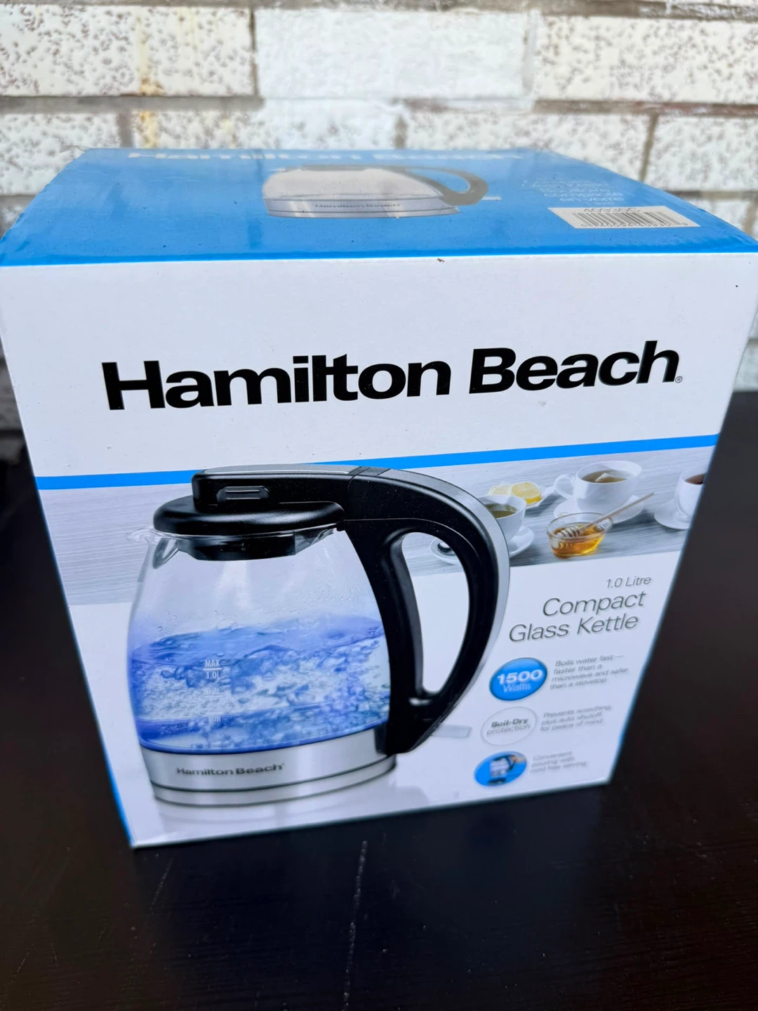 Hamilton Beach 1.0 Litre Compact Glass Kettle