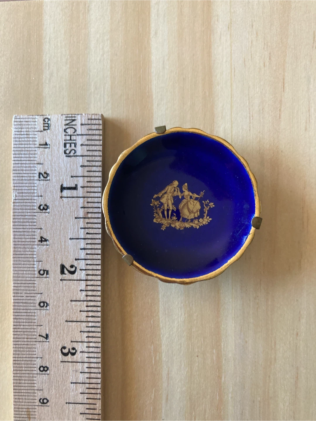 Limoges France Blue Cobalt Porcelain Trinket Dish - photo 2