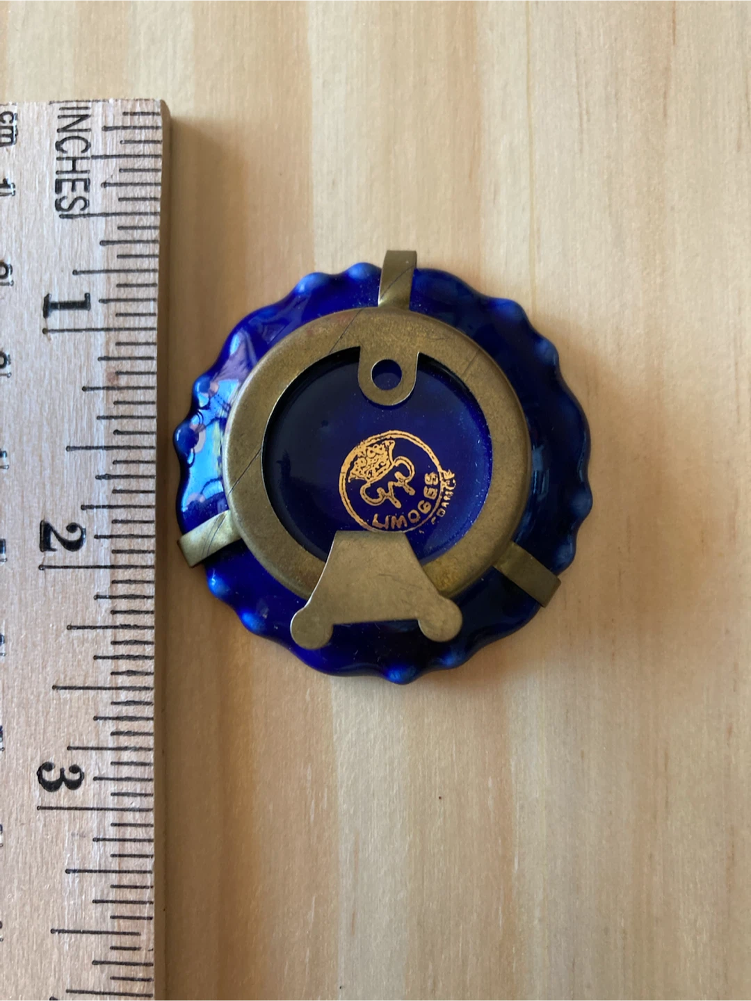 Limoges France Blue Cobalt Porcelain Trinket Dish - photo 3