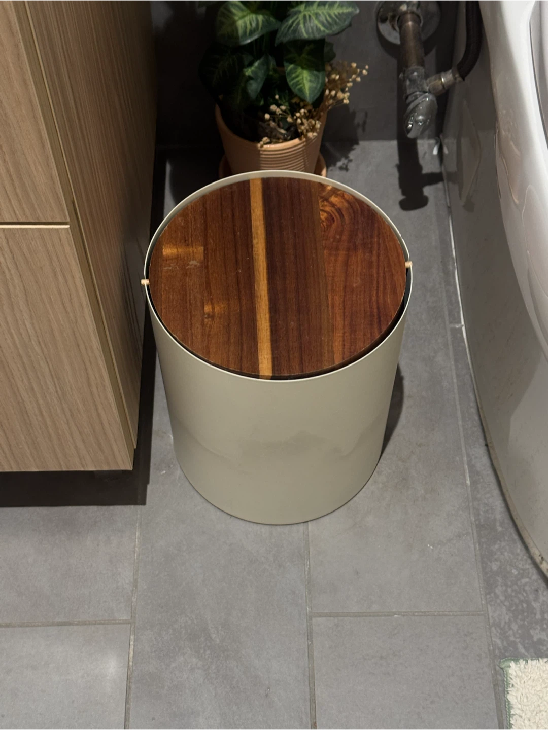 Round Storage Bin with Wood Lid (Zara Home) - photo 2