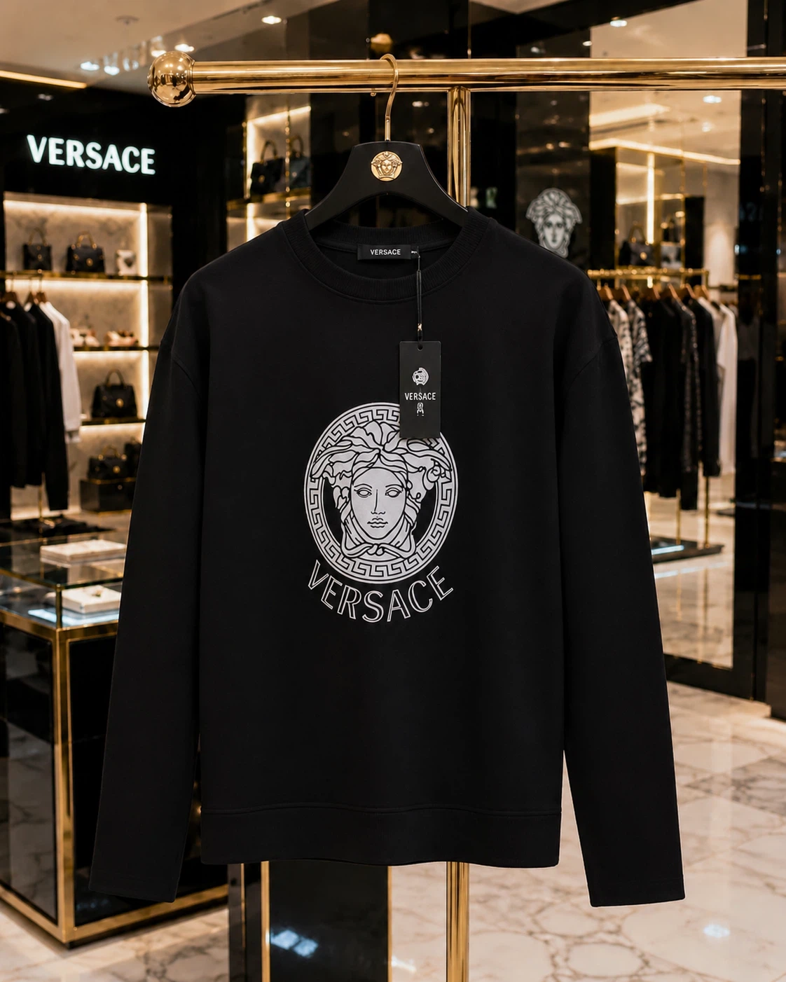 Versace Medusa Black Crewneck Sweatshirt - photo 2