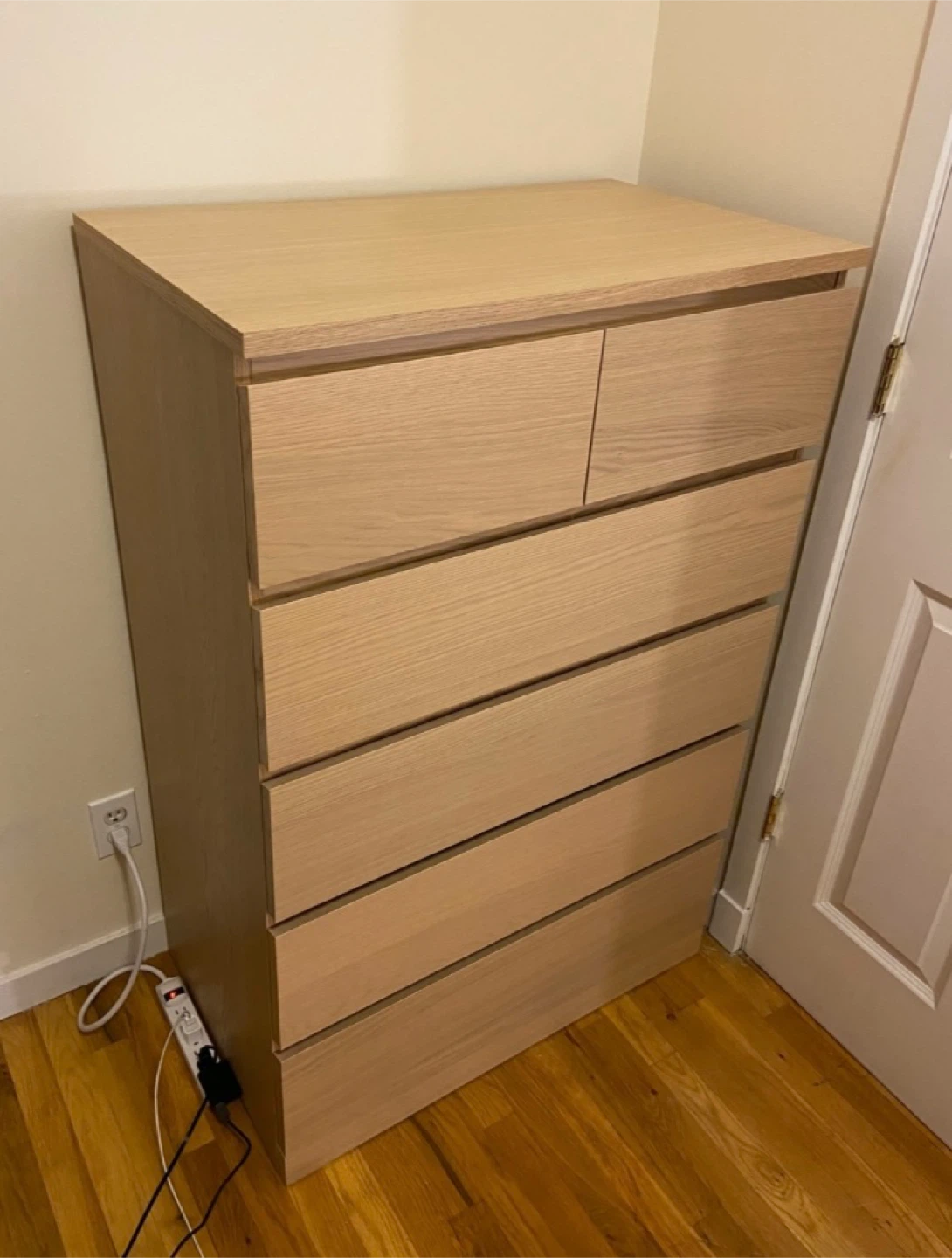 IKEA Malm 6 Drawer Dresser Chest Oak - photo 2