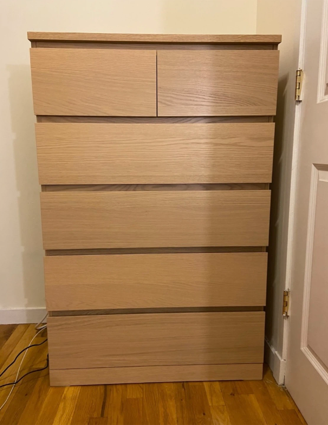 IKEA Malm 6 Drawer Dresser Chest Oak