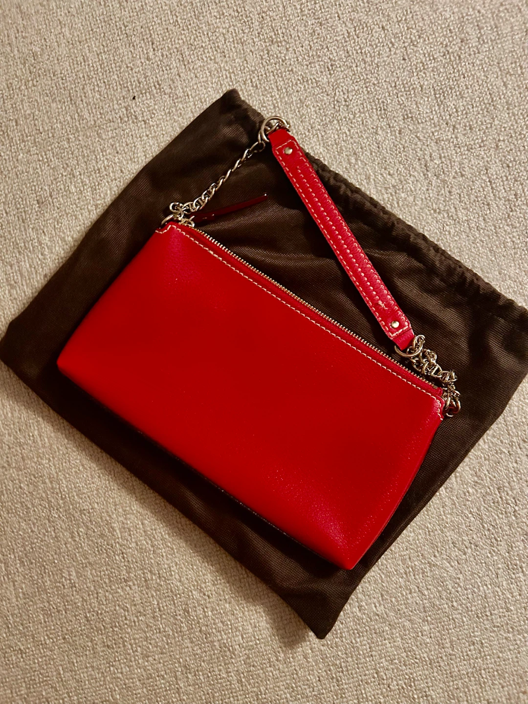 Kate Spade Red Patent Leather Clutch/Shoulder Bag - photo 2