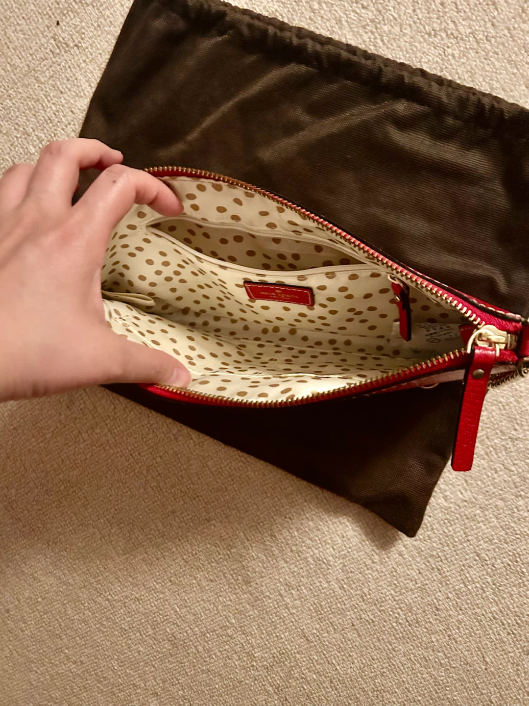 Kate Spade Red Patent Leather Clutch/Shoulder Bag - photo 3