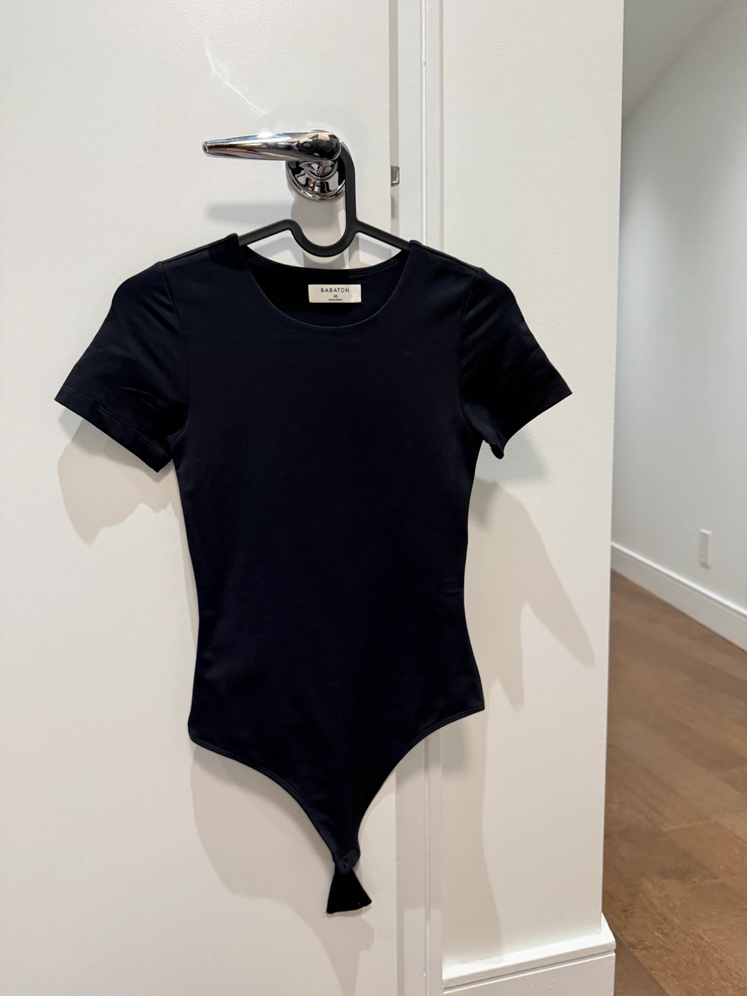 Aritzia Babaton Black Short Sleeve Bodysuit