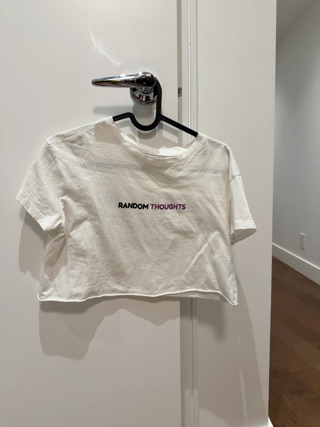 PULL&BEAR White Cropped T-Shirt
