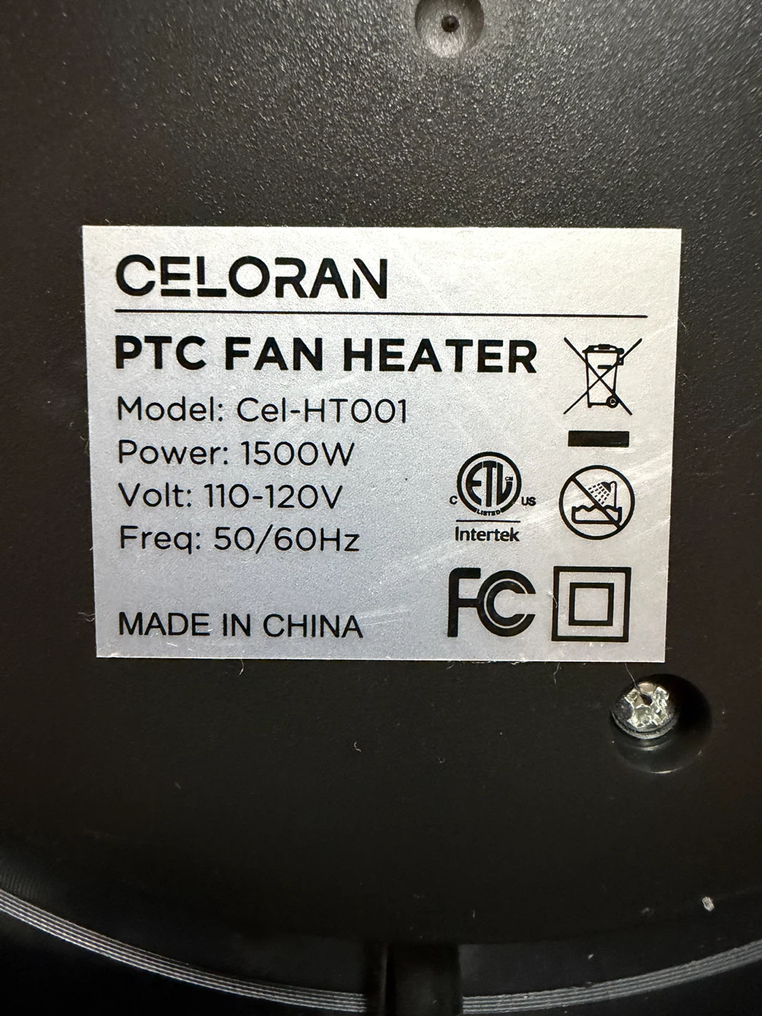 CELORAN PTC Fan Heater - photo 2