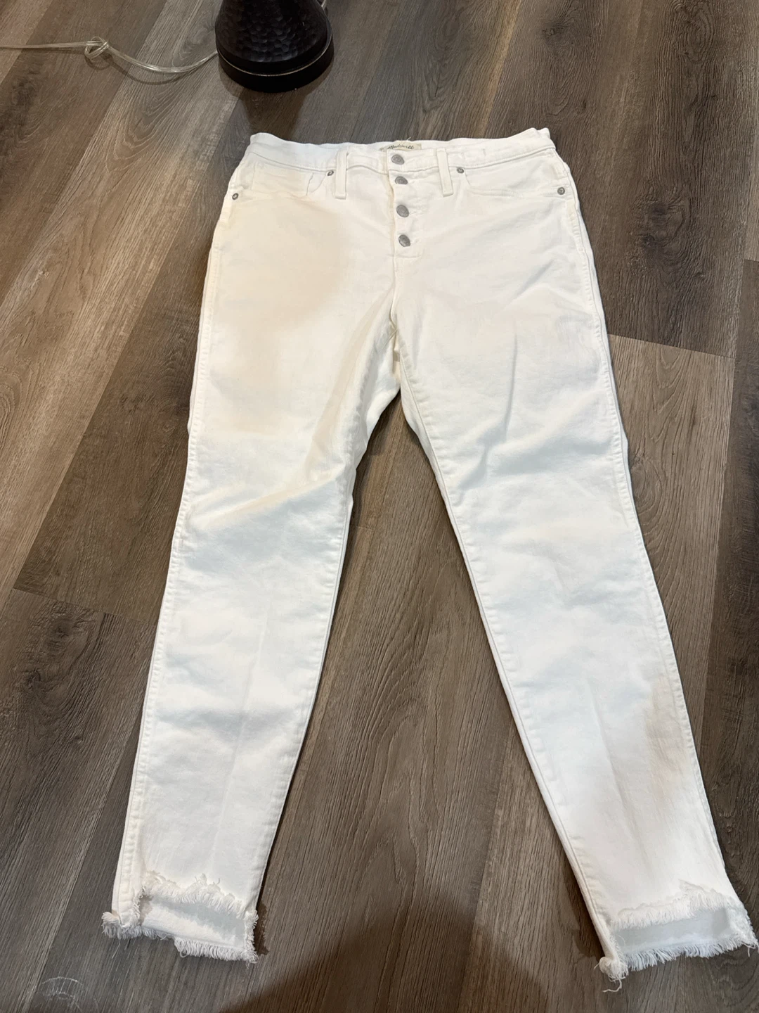 Madewell 10" High-Rise Skinny Jeans off White Size 31