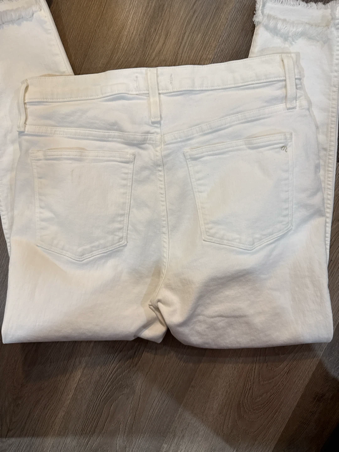 Madewell 10" High-Rise Skinny Jeans off White Size 31 - photo 5