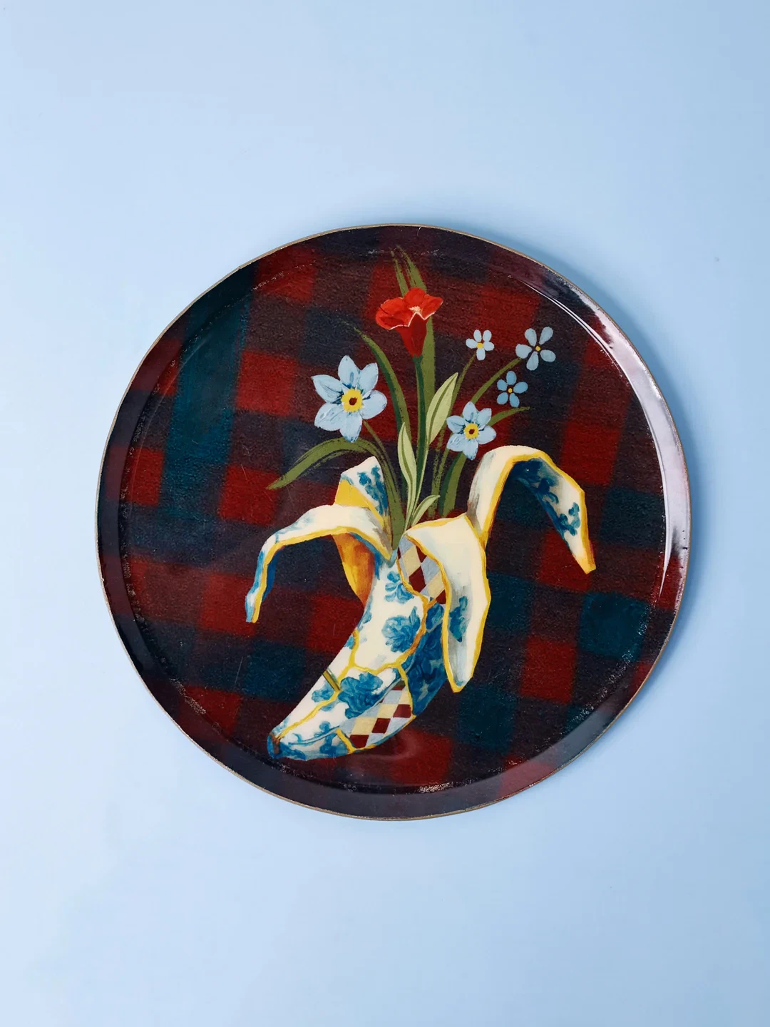Wall Art Decor - Metal Wall Plate | Handcrafted | Retro-Inspired