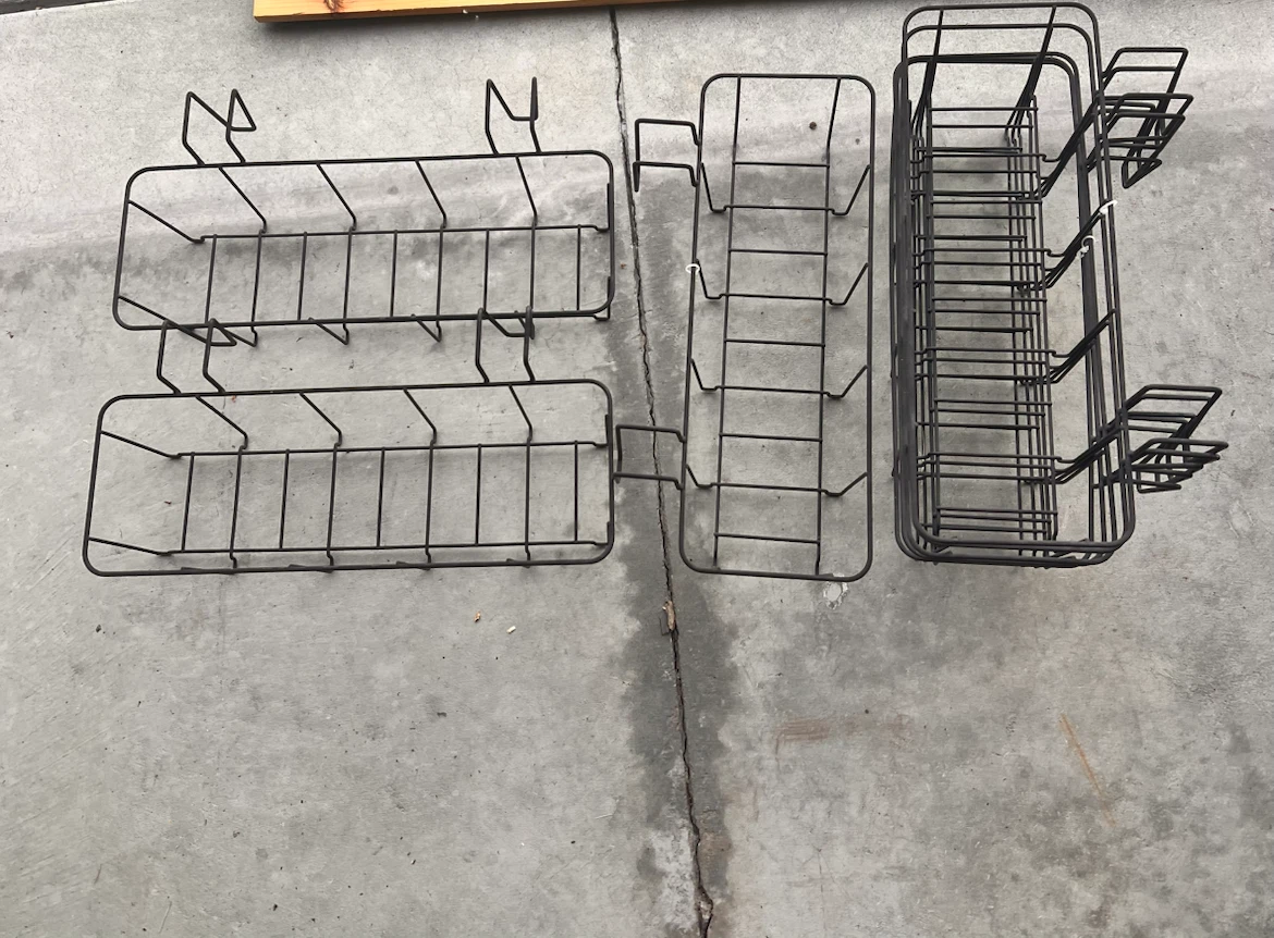 Black Metal Railing Planter Baskets. - photo 3