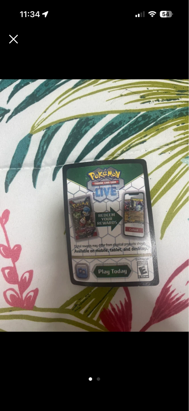 Pokemon Trading Card Game Live Online Code Card