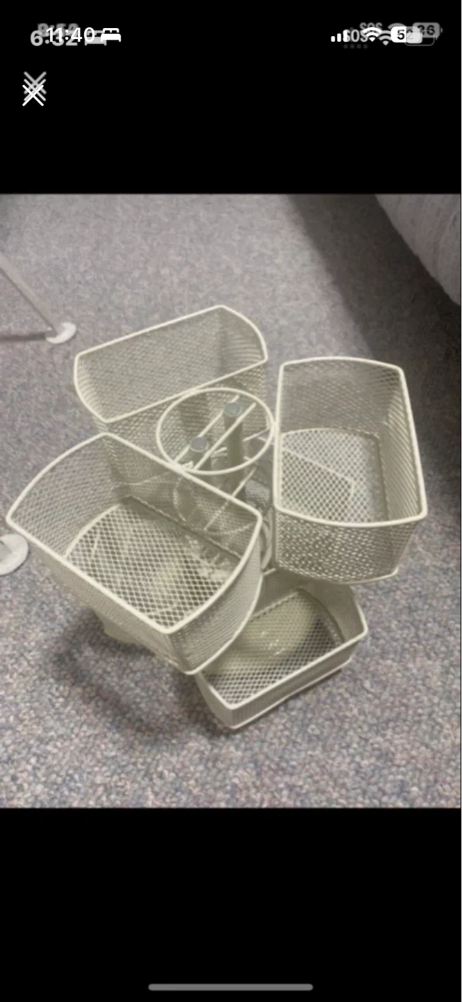 Mesh Rotating Desk Organizer Caddy