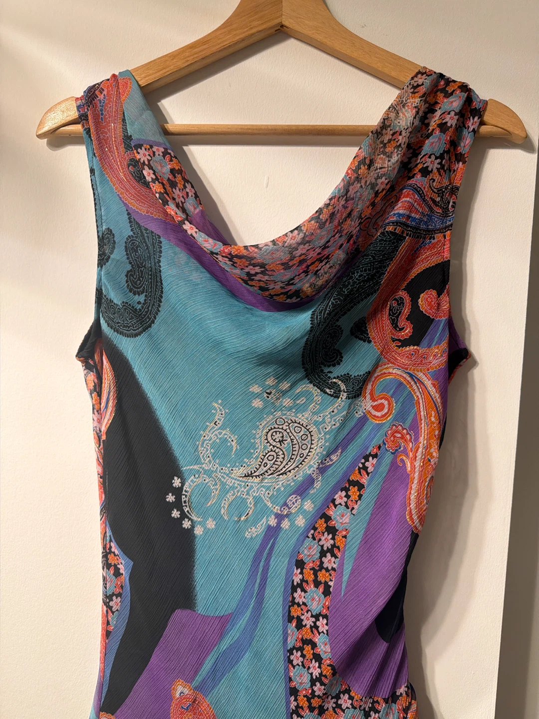 Sleeveless Paisley Print Dress - photo 3
