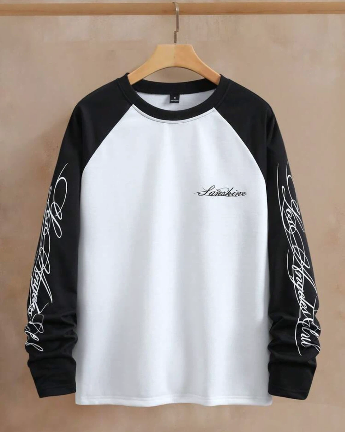 White & Black Raglan Long Sleeve Shirt - photo 2