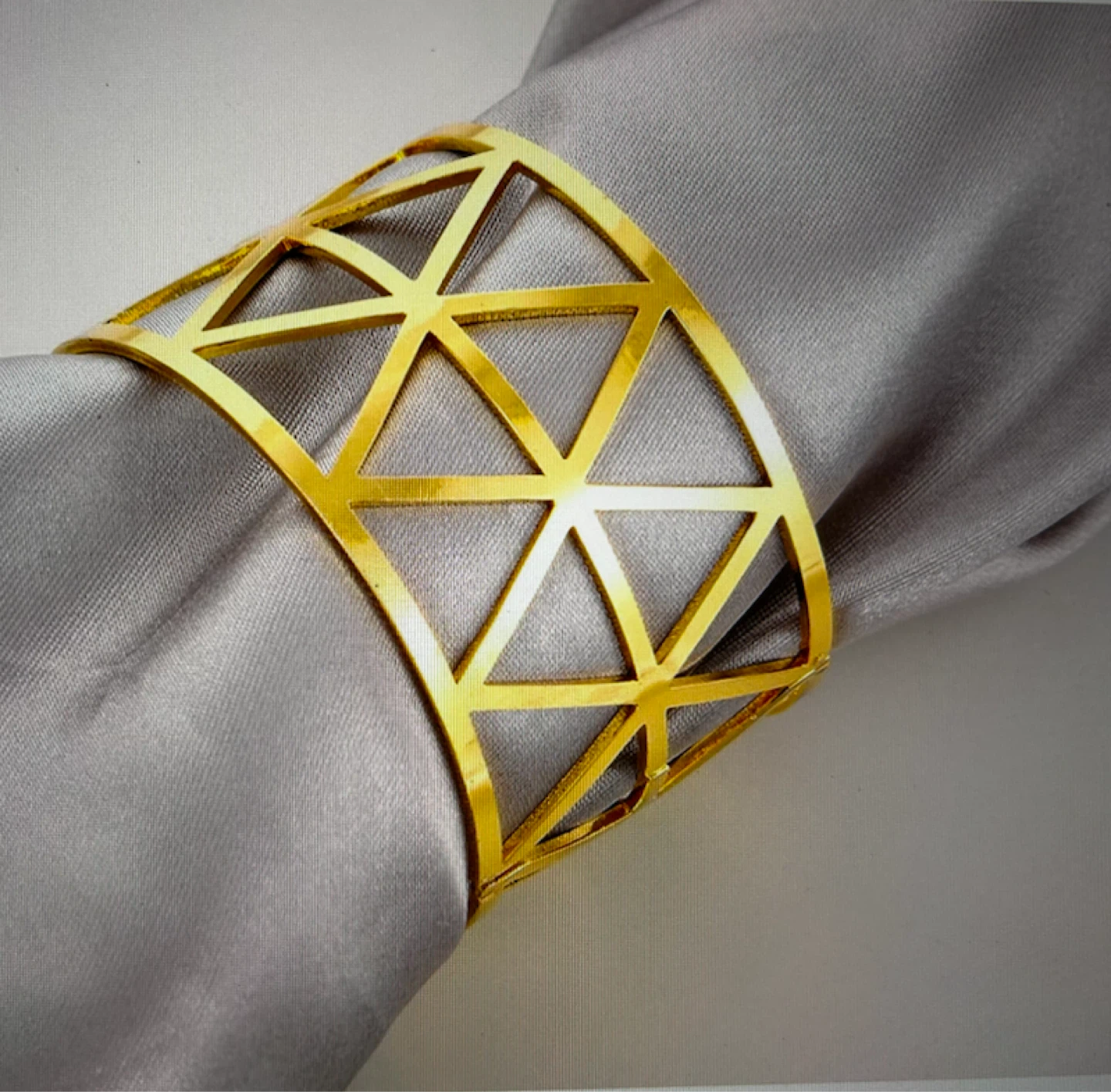 12 Pcs Gold Geometric Napkin Rings - photo 4