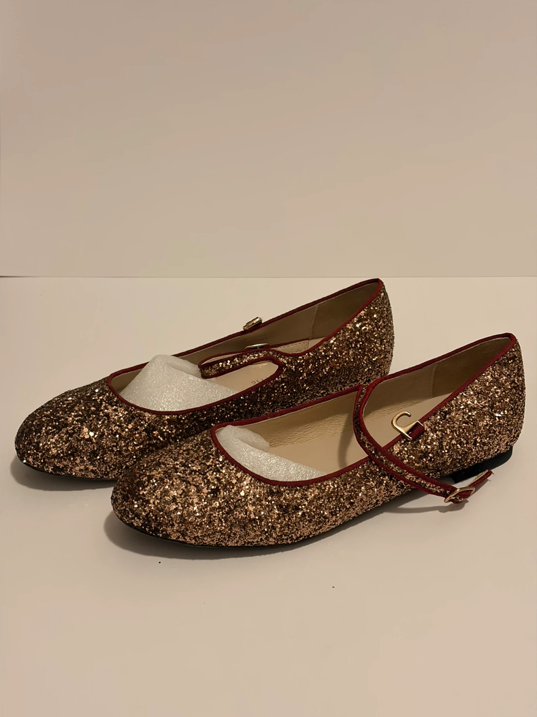 Bronze Glitter Ballet Flats - photo 2