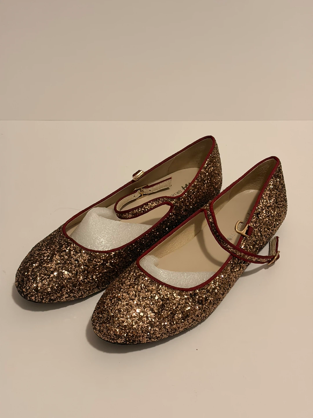 Bronze Glitter Ballet Flats