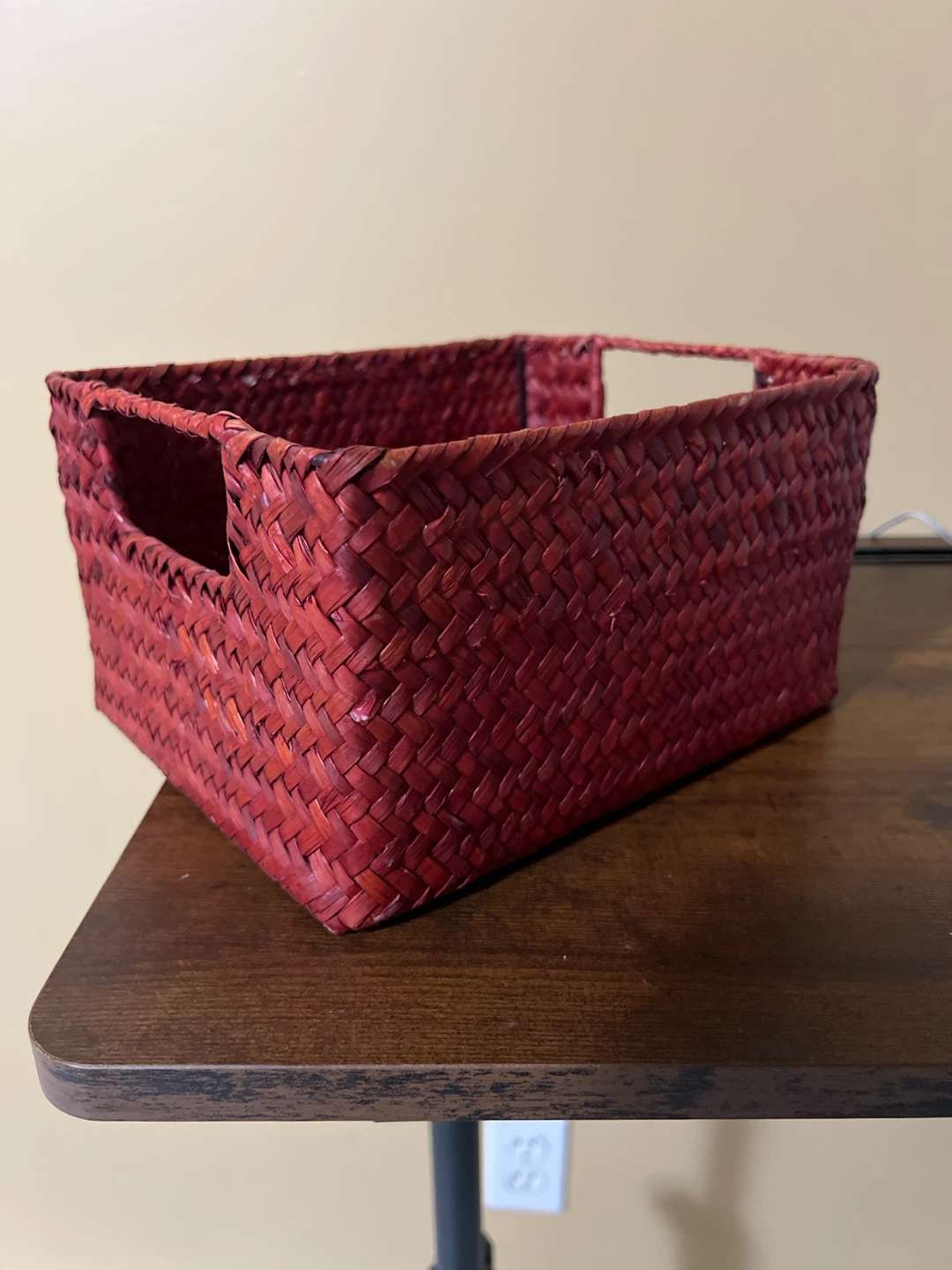 Red Woven Storage Basket - photo 2