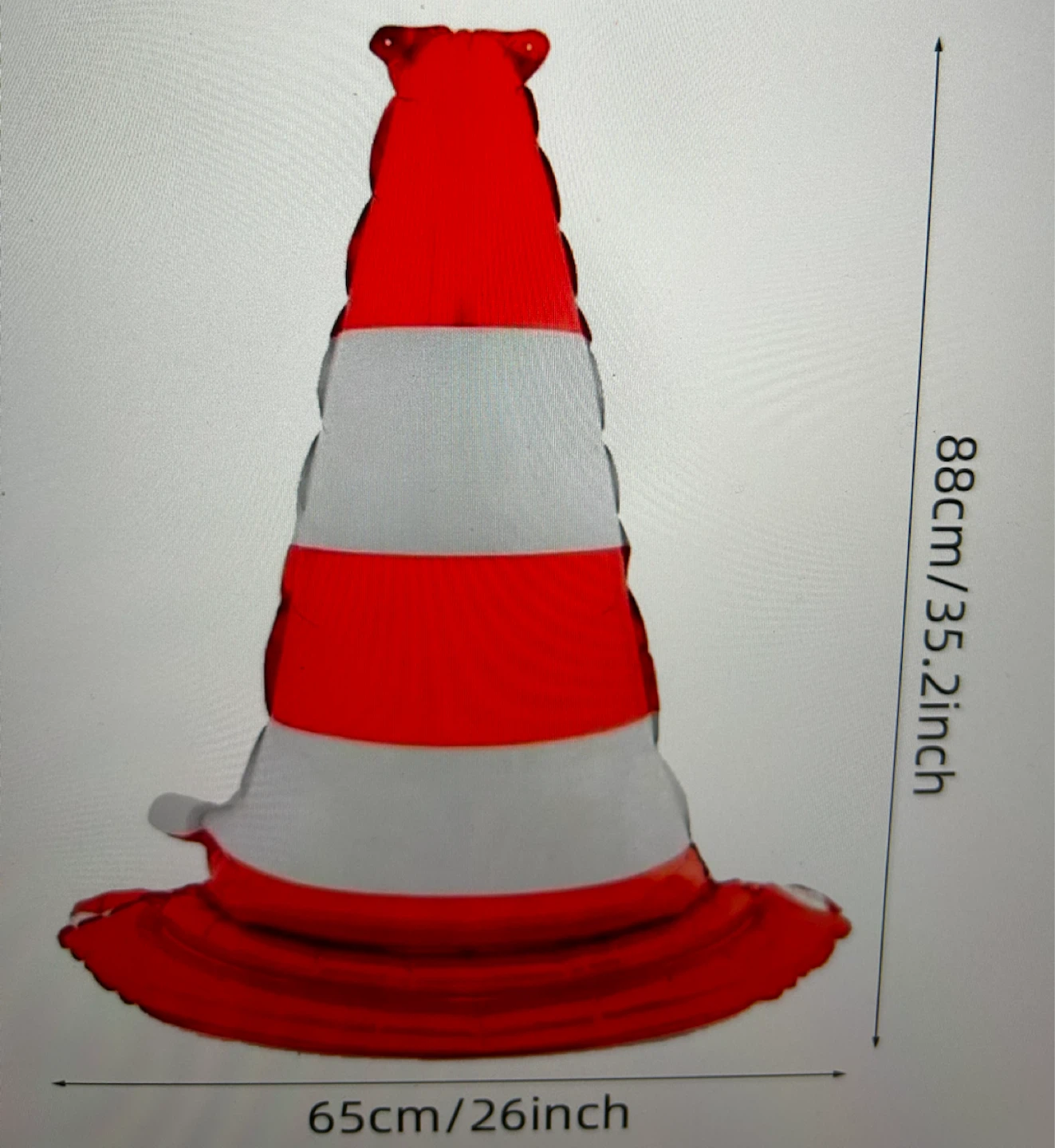 6 Traffic Cone Balloons - 88cm Tall - photo 2