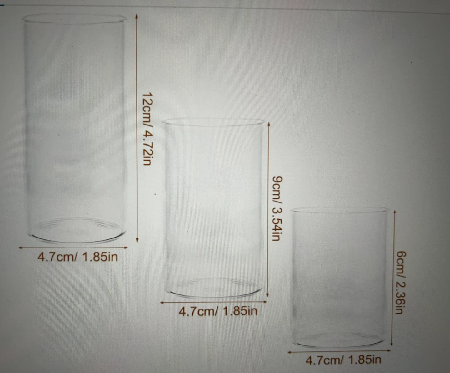 Set of 3 Glass Cylinders - photo 3