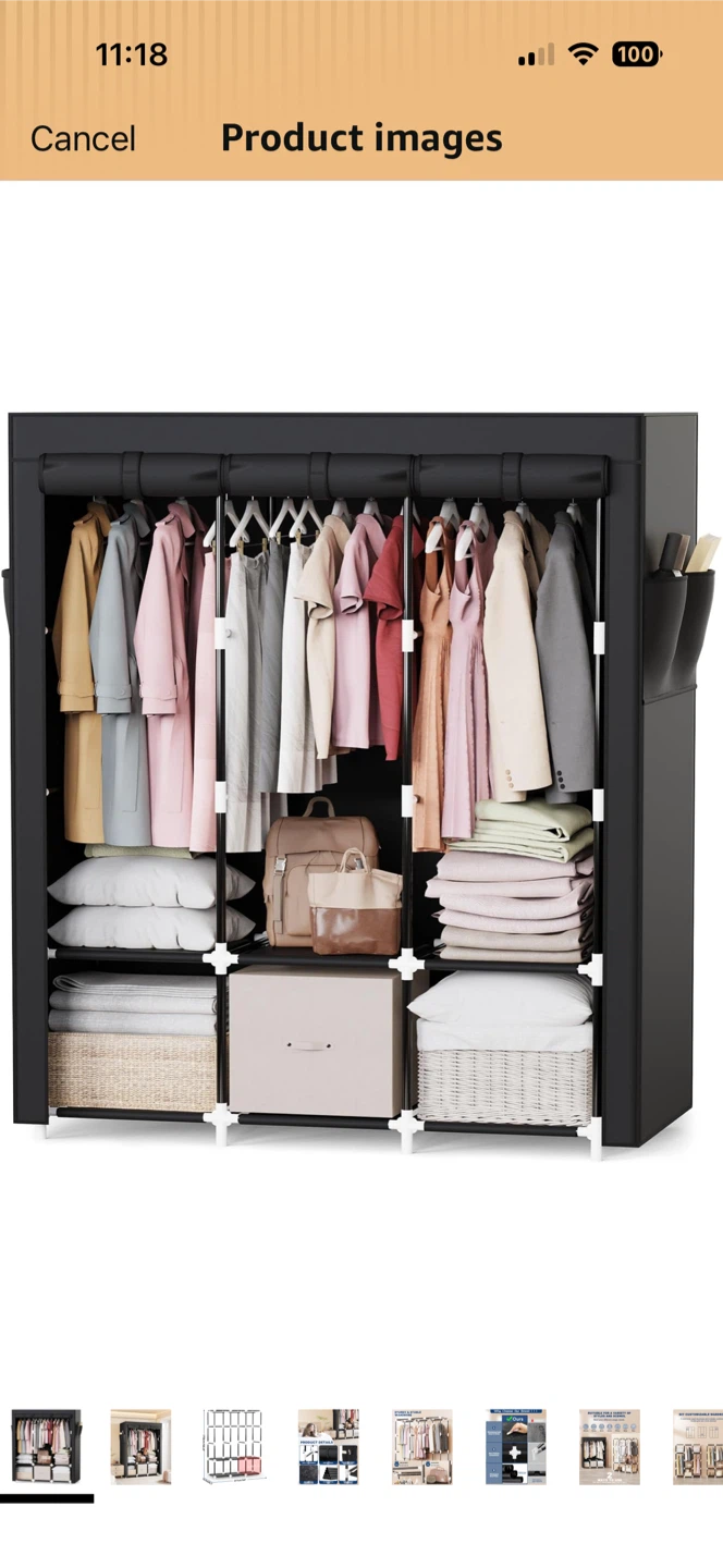 Portable Wardrobe Storage Organizer