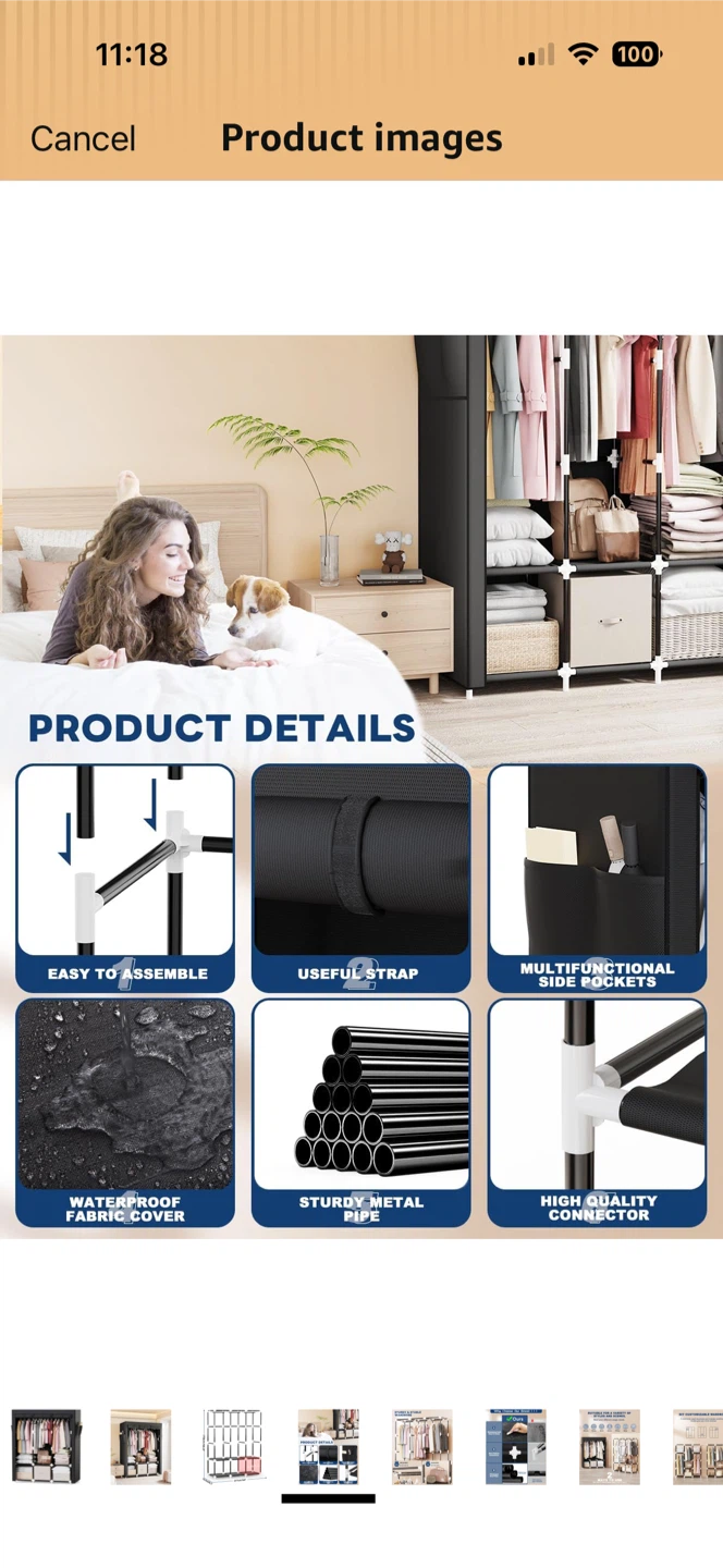 Portable Wardrobe Storage Organizer - photo 2