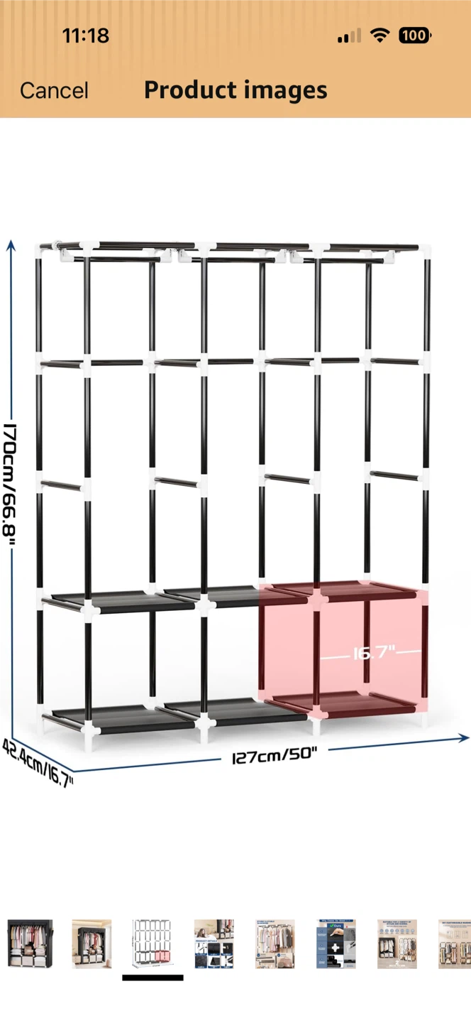 Portable Wardrobe Storage Organizer - photo 3