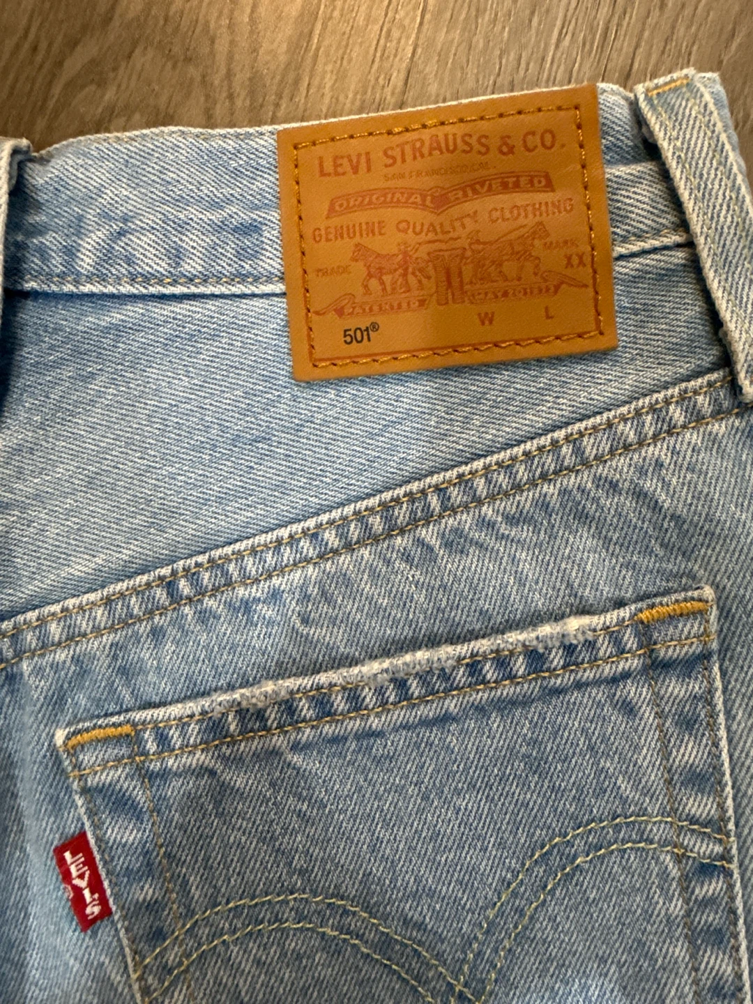 Levi's 501 Denim Shorts size 23 - photo 3
