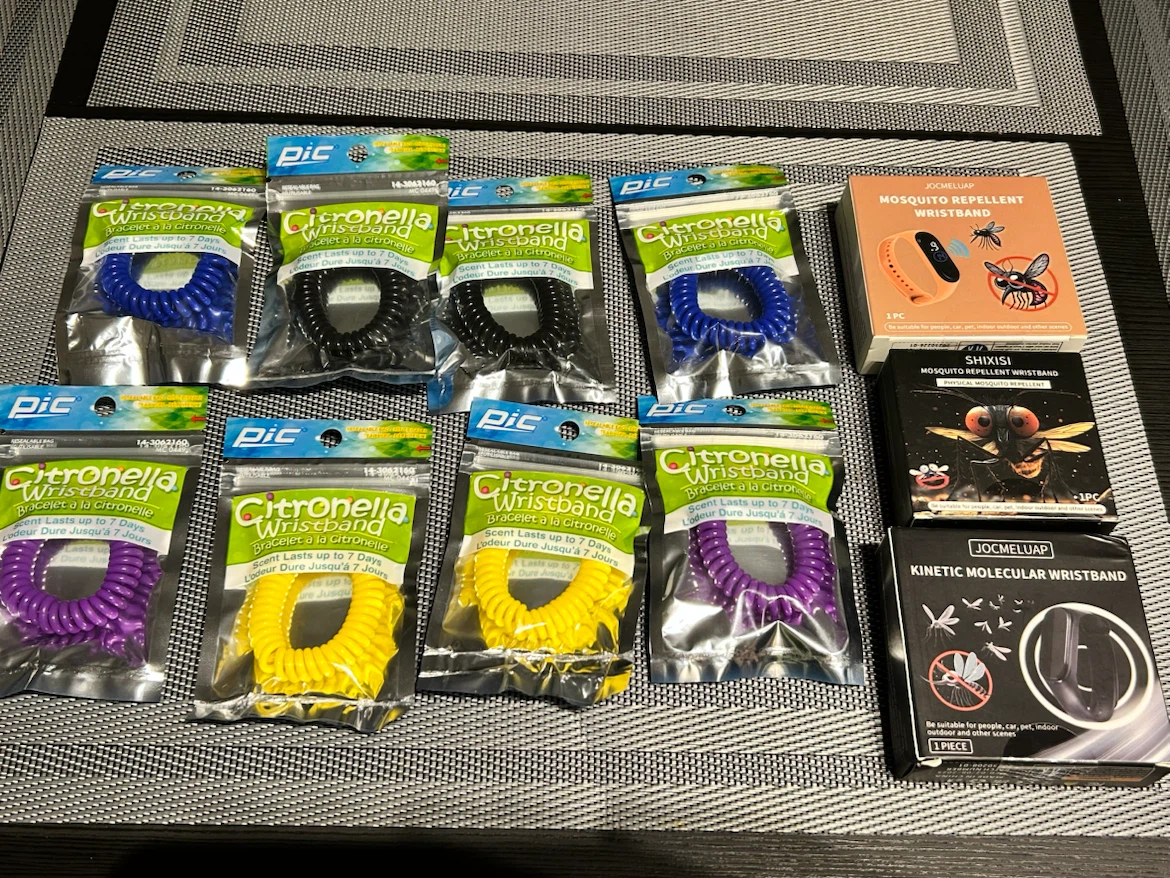 Citronella & Kinetic Molecular Wristbands for mosquitoes