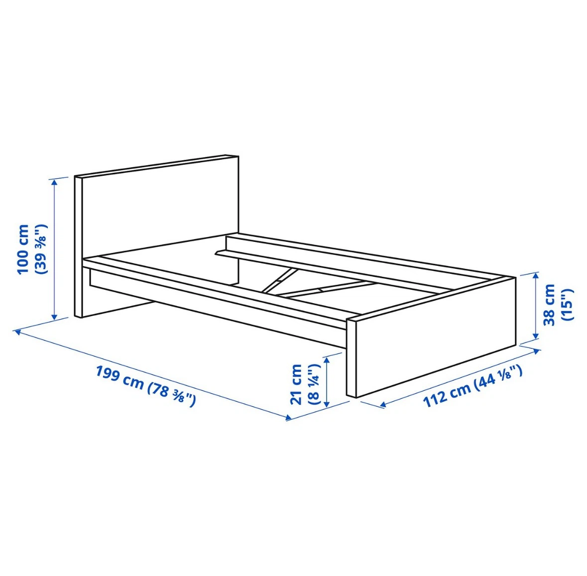 IKEA Twin Bed frame and Mattress - photo 3