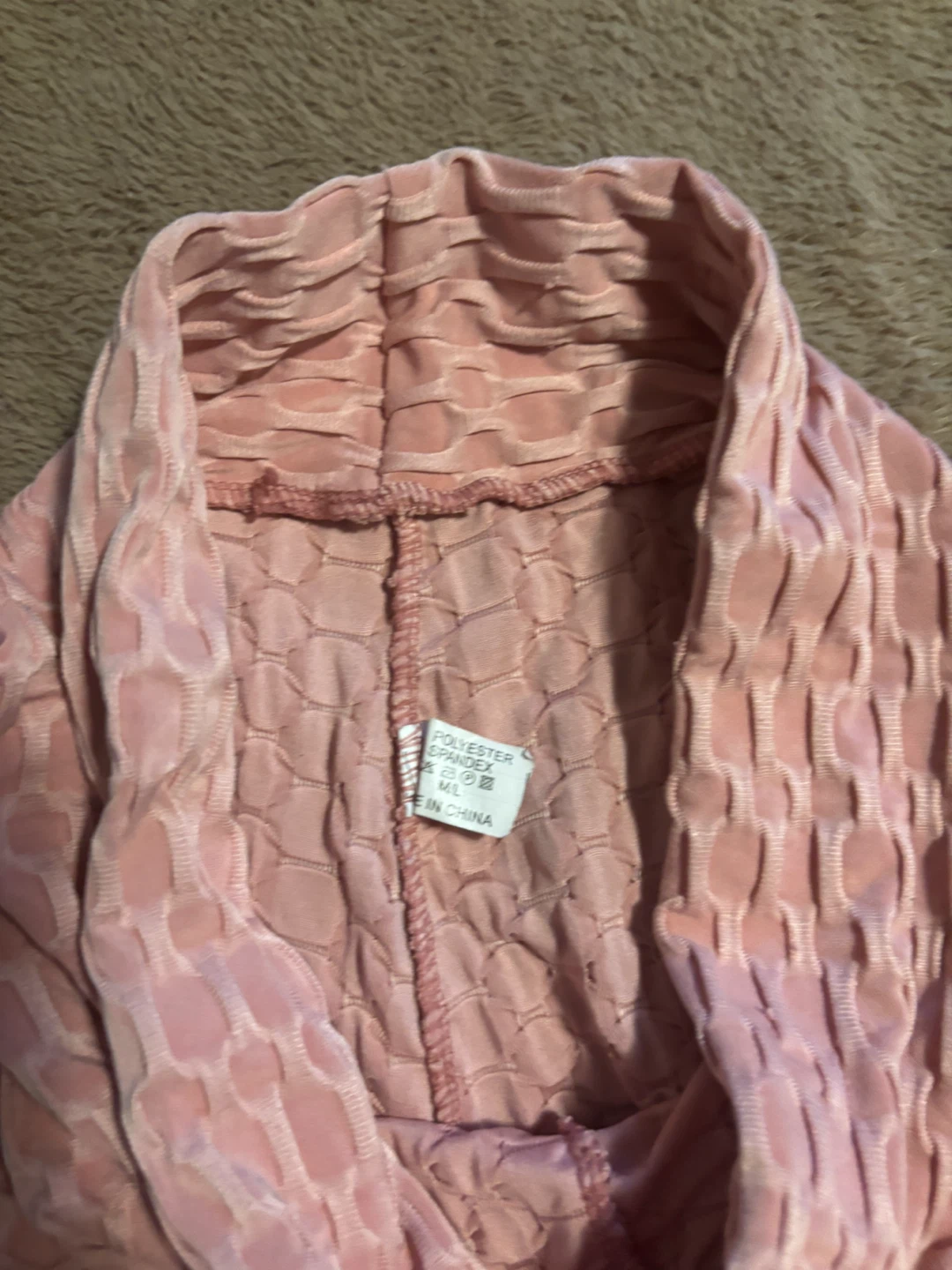Pink Textured Leggings - photo 2