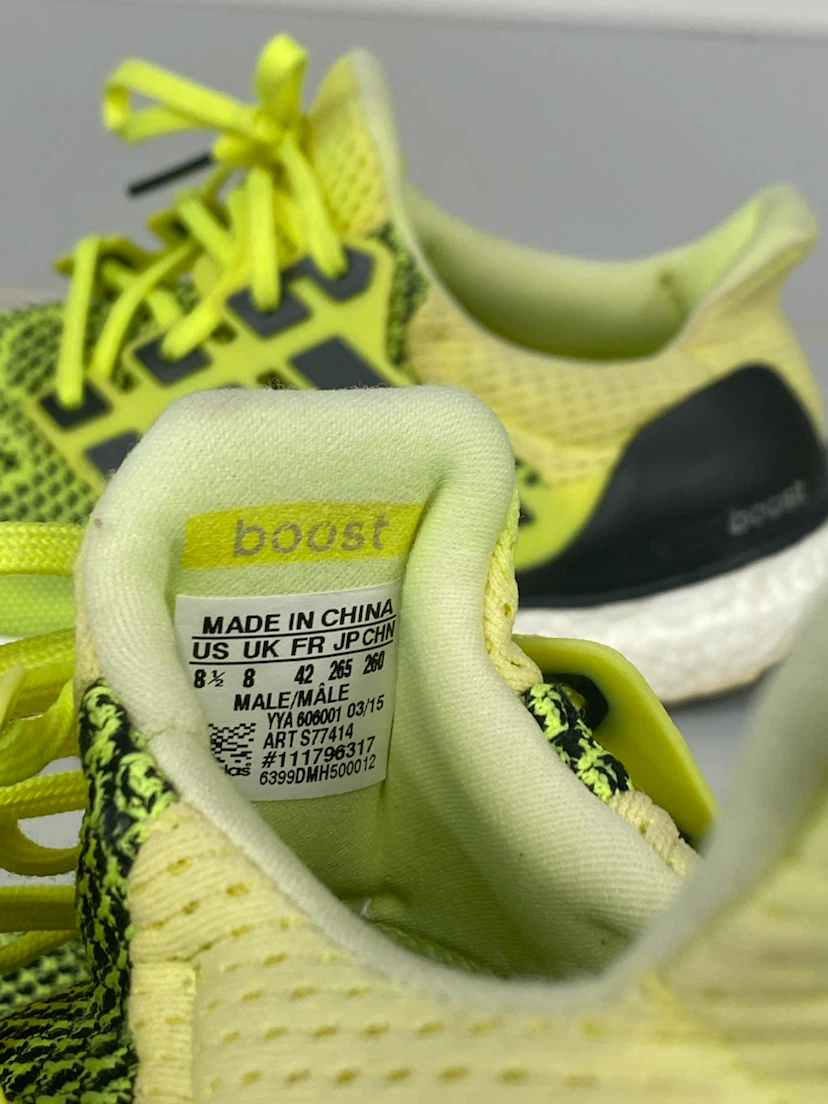 Adidas Ultra Boost Running Shoes - Men's Size 8.5 - Neon Yellow - photo 5