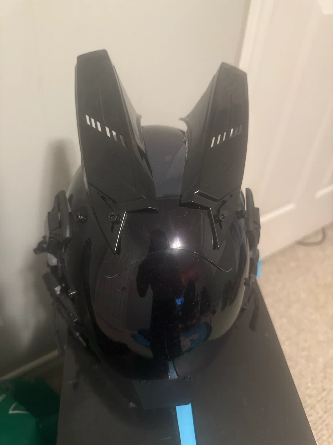 Black Futuristic Airsoft Mask with Goggles