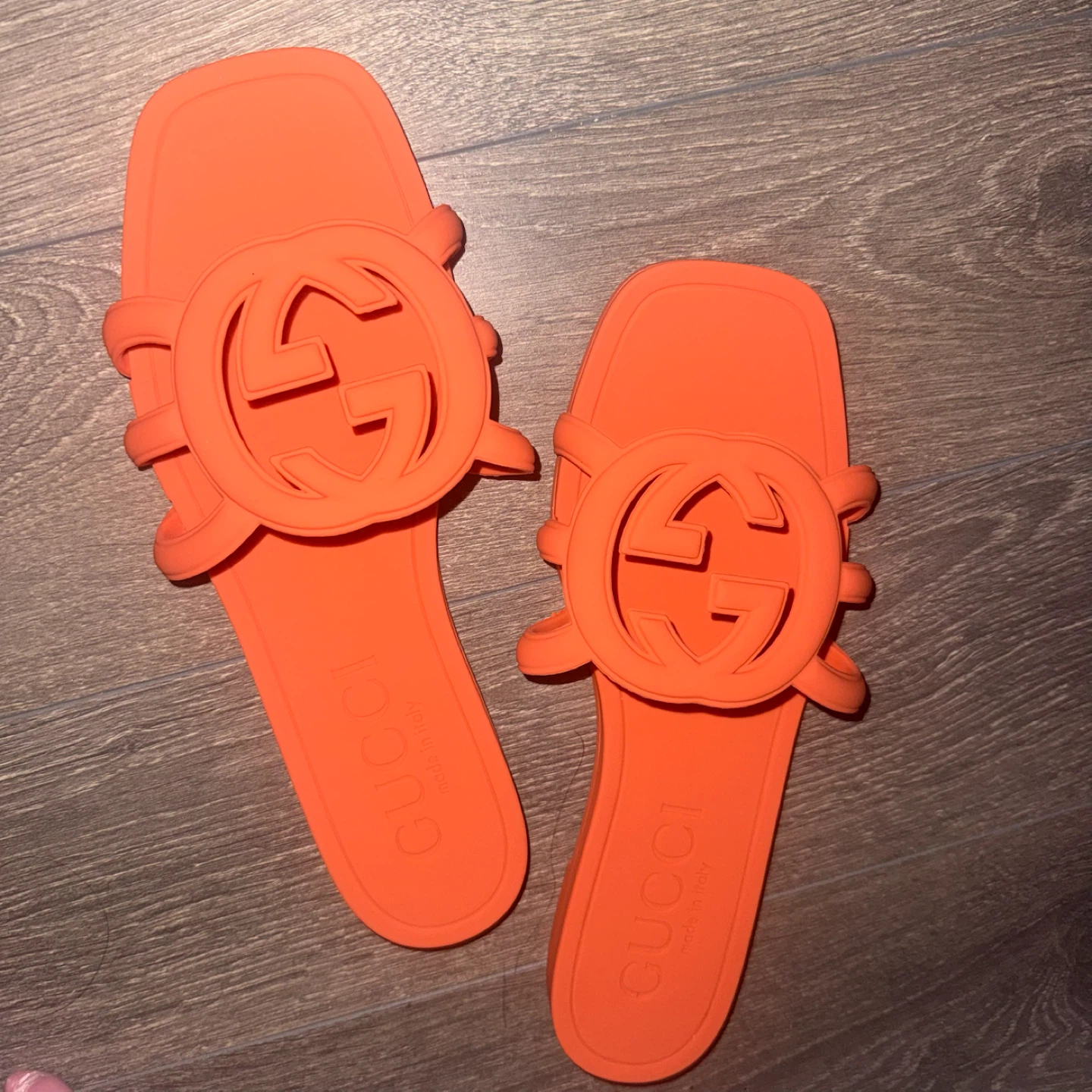 Authentic Orange Gucci Slides
